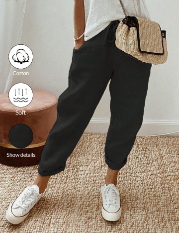 Pantaloni SHEIN, negru