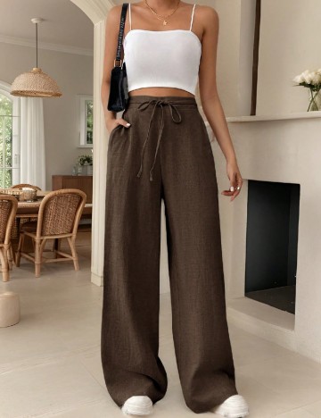 Pantaloni SHEIN, maro