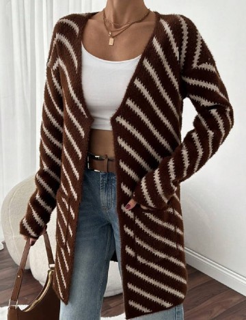 Cardigan SHEIN, maro