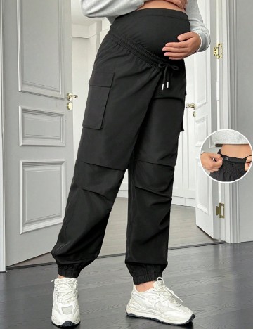 Pantaloni SHEIN Maternity, negru