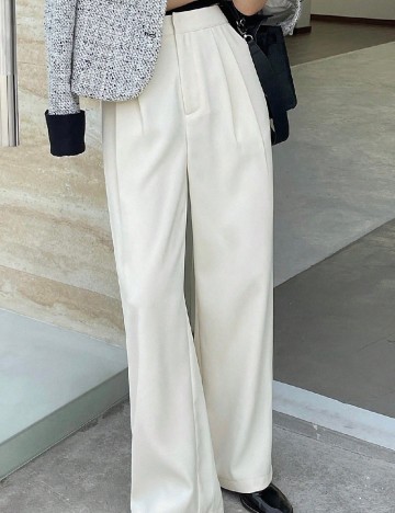 Pantaloni Dazy, ecru