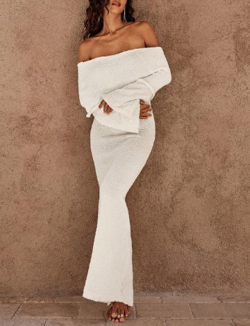 Rochie lunga SHEIN, ecru