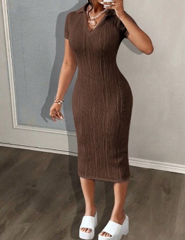 Rochie medie SHEIN, maro