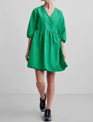 Rochie scurta Pieces, verde, L