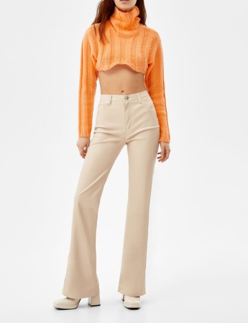 Top Bershka, portocaliu, M