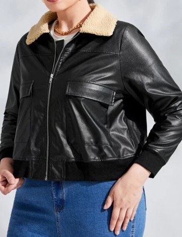 Jacheta SHEIN CURVE, negru, 1 XL