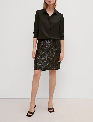 Fusta Comma, negru, 34