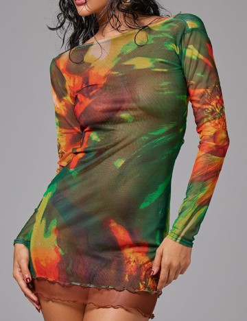 Rochie de plaja PrettyLittleThing, mix culori