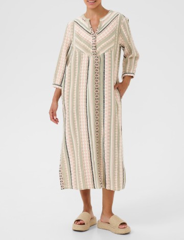 Rochie medie Cream, mix culori