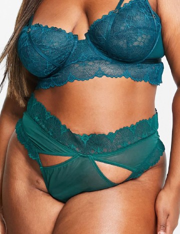 Chilot Wolf & Whistle Plus Size, turcoaz