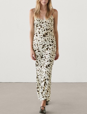 Rochie lunga Massimo Dutti, animal print