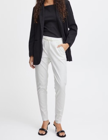 Pantaloni Ichi, alb
