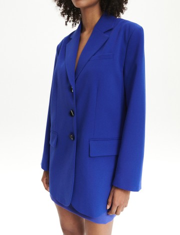 Sacou Reserved, albastru inchis