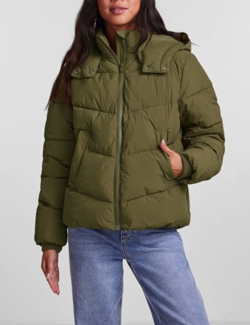 Geaca Pieces, verde, S