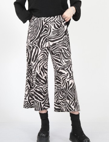 Pantaloni River Island, alb/negru