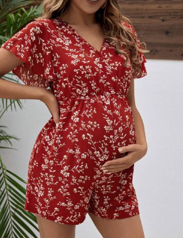 Salopeta SHEIN Maternity, rosu