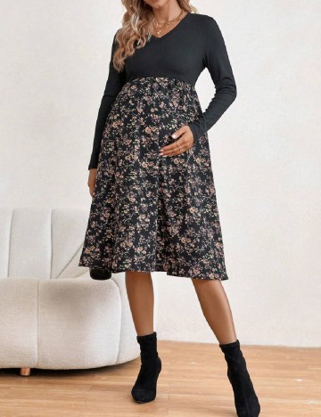 Rochie medie SHEIN Maternity, negru