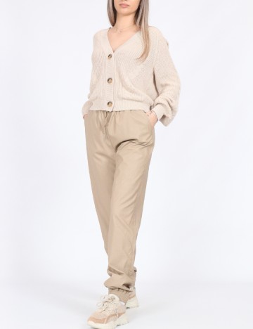 Pantaloni Only, crem