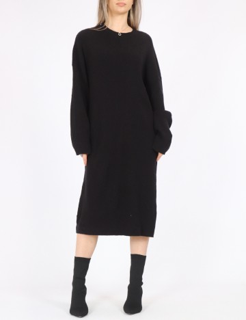 Rochie medie Pieces, negru