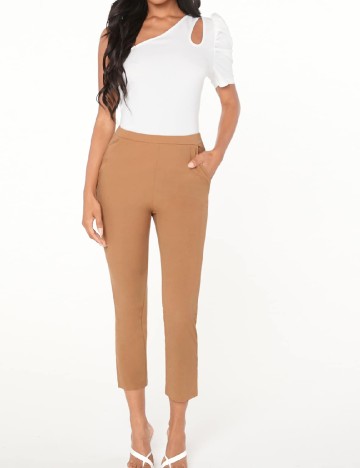 Pantaloni SHEIN, maro