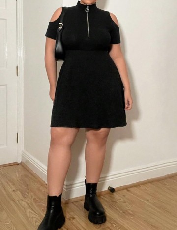 Rochie scurta SHEIN CURVE, negru