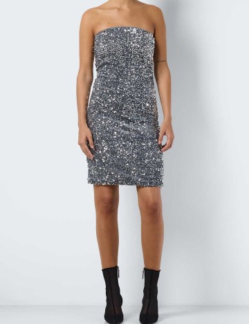 Rochie scurta Noisy May, argintiu