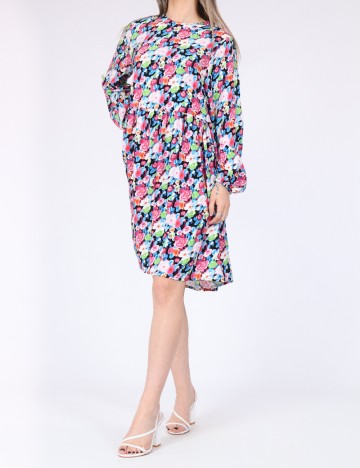 Rochie scurta Pieces, floral print