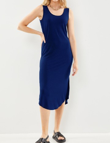 Rochie medie Pieces, albastru