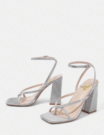 Sandale SHEIN, argintiu