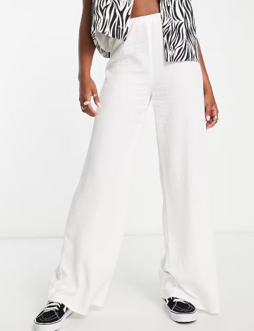 Pantaloni Top Shop, alb