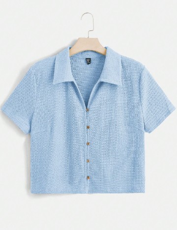 Camasa SHEIN CURVE, albastru