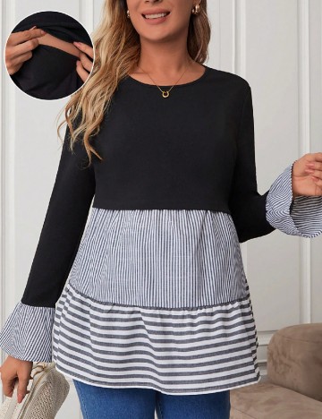 Bluza SHEIN Maternity, negru