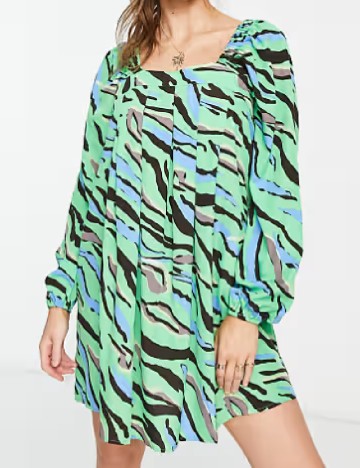 Rochie scurta Pieces, verde