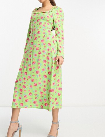 Rochie medie Vila, verde