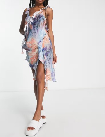 Rochie scurta Weekday, mix culori