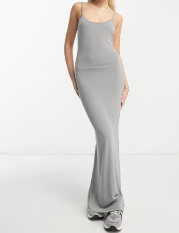 Rochie lunga Stradivarius, gri