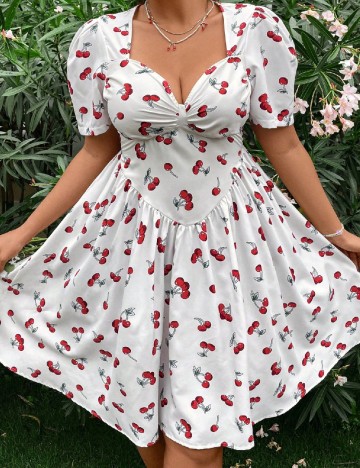 Rochie scurta SHEIN CURVE, alb