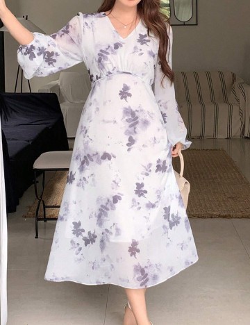 Rochie medie Dazy, alb