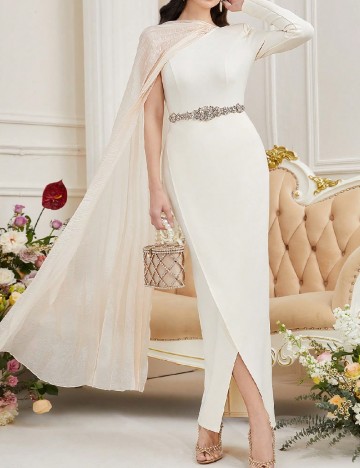 Rochie lunga SHEIN, crem