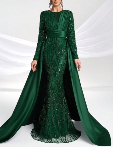 Rochie lunga Giffniseti, verde