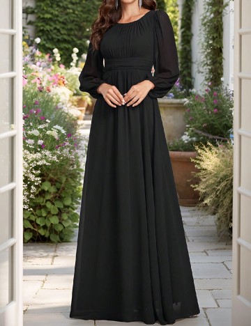 Rochie lunga Ever-Pretty, negru