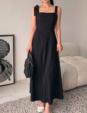 Rochie lunga Dazy, negru