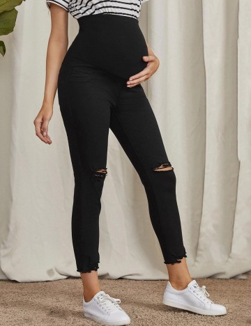 Blugi SHEIN Maternity, negru
