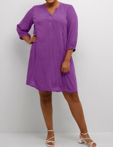 Rochie scurta Kaffe Curve, mov