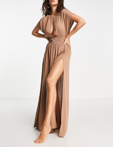 Rochie de plaja ASOS, maro