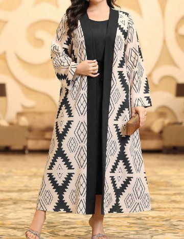 Compleu SHEIN CURVE, crem/negru