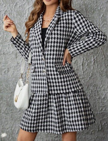 Compleu SHEIN, negru/alb