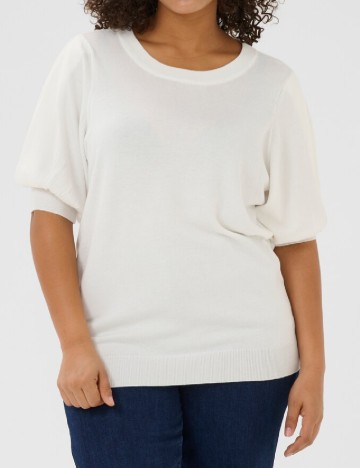 Bluza Kaffe Curve, alb