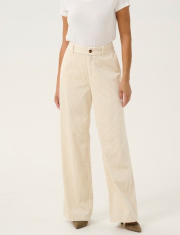 Pantaloni Culture, crem