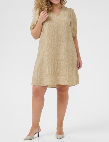 Rochie scurta Kaffe Curve, crem